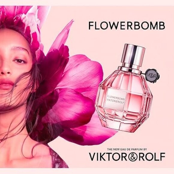 Viktor&Rolf Gift Set-Flowerbomb EDP Mini,Body&Hand Lotion-7ml,50ml-2pc-BOXED-NEW - Picture 8 of 16